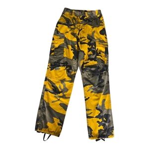 Rothco Cargo Camouflag Pants Men Regular Yellow Stinger Surplus Drawstring 27x30